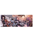 32x12 inches anime girl mouse pad with heist squad artwork, cash-filled glass room, crisp linework.