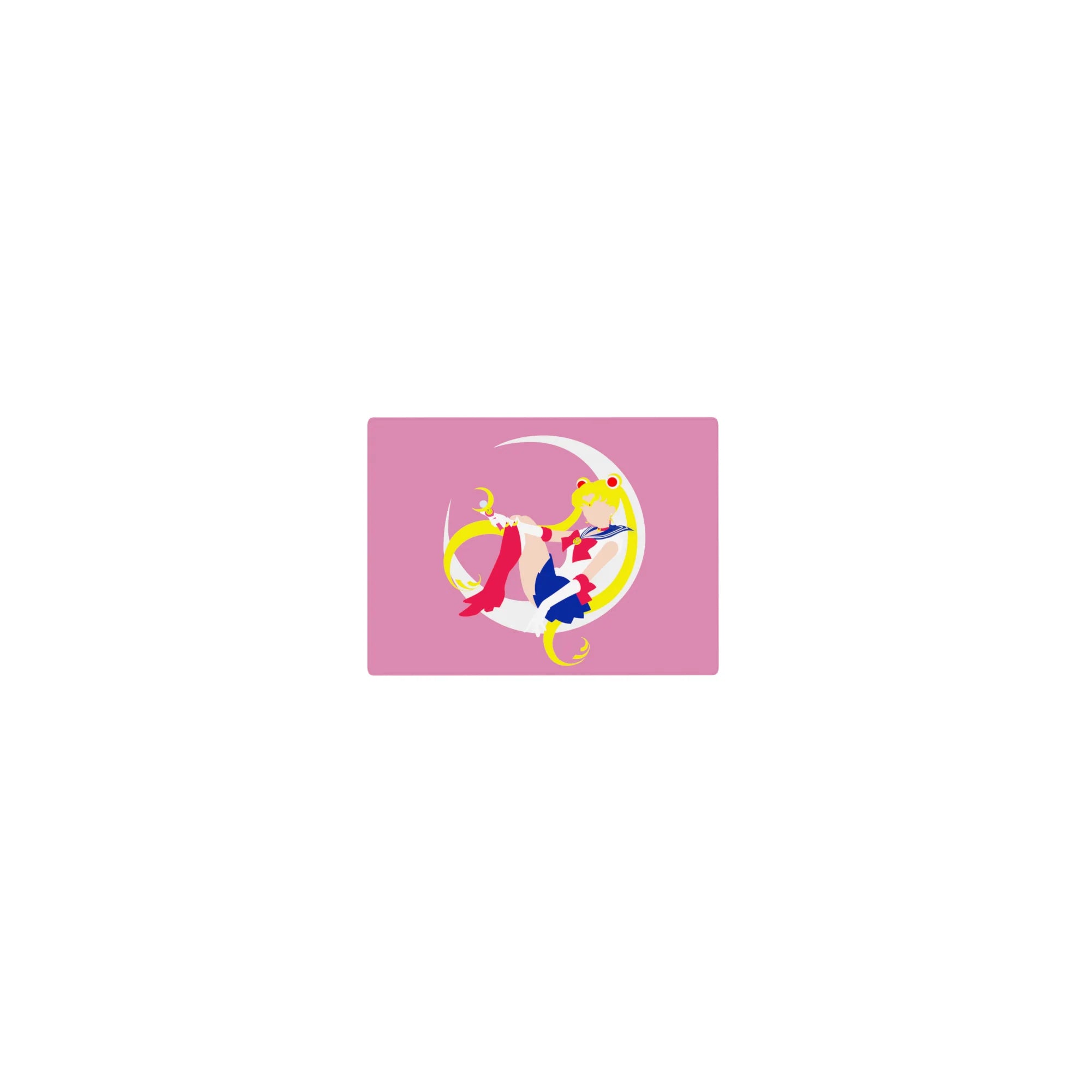 Classic anime girl mouse pad 14x10 inches with Sailor Moon on a white crescent moon, sailor outfit.