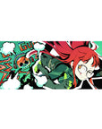 36x16 inches anime girl desk pad with Futaba Sakura, retro pixel background and LOADING gaming vibe.