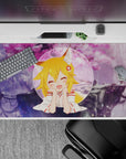 40x20 inches anime desk pad in dreamy purples and pink sakura clouds for a cozy, daydreamy setup.