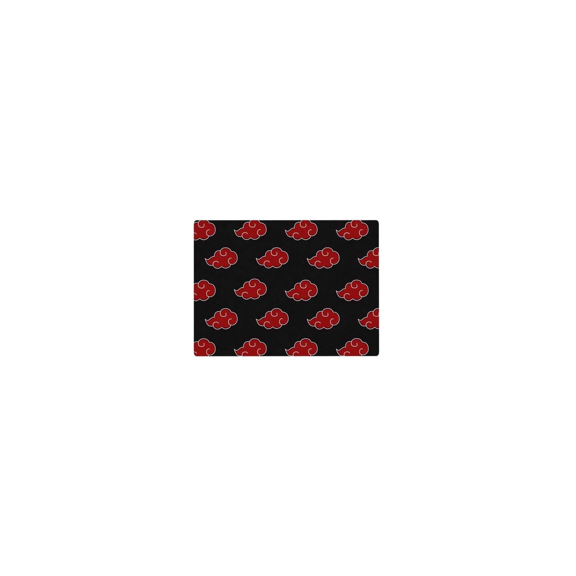 Akatsuki cloud pattern classic anime mouse pad, 14x10 inches, repeating red emblems on black.