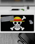 One Piece Deskmat | Mousepad | Deskpad - Straw Hat Jolly Roger Icon - AniChan