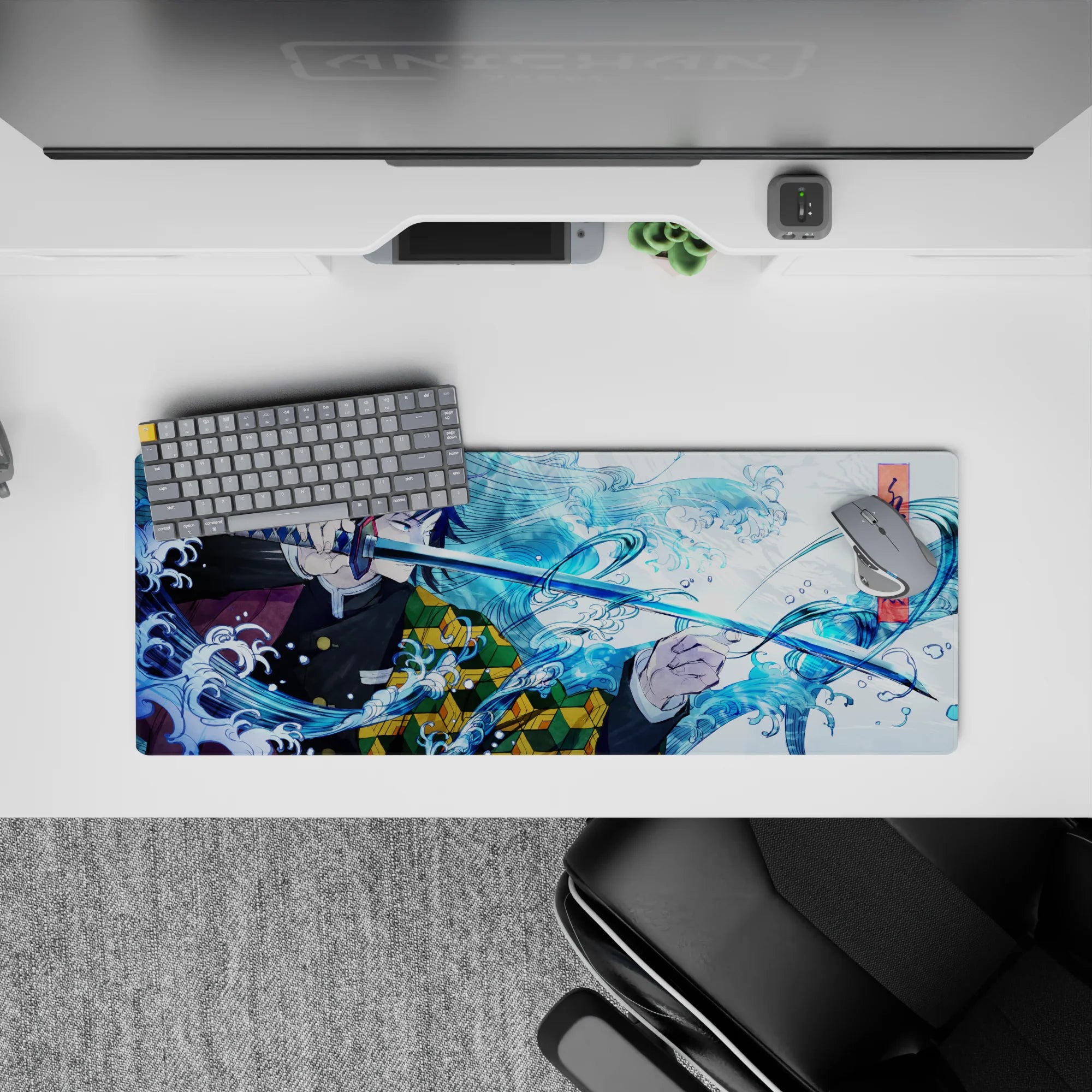 Demon Slayer Deskmat | Mousepad | Deskpad - Water Hashira Surge - AniChan