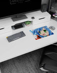 Konata Izumi from Lucky Star on a 14x10 inches anime girl mouse pad, cheeky grin and victory pose.