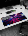 Fantasy Landscapes Deskmat | Mousepad | Deskpad - Neon Transit